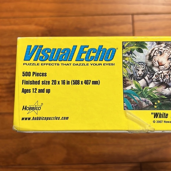 3D White Tigers 500 Piece Puzzle - Picture 4 of 5